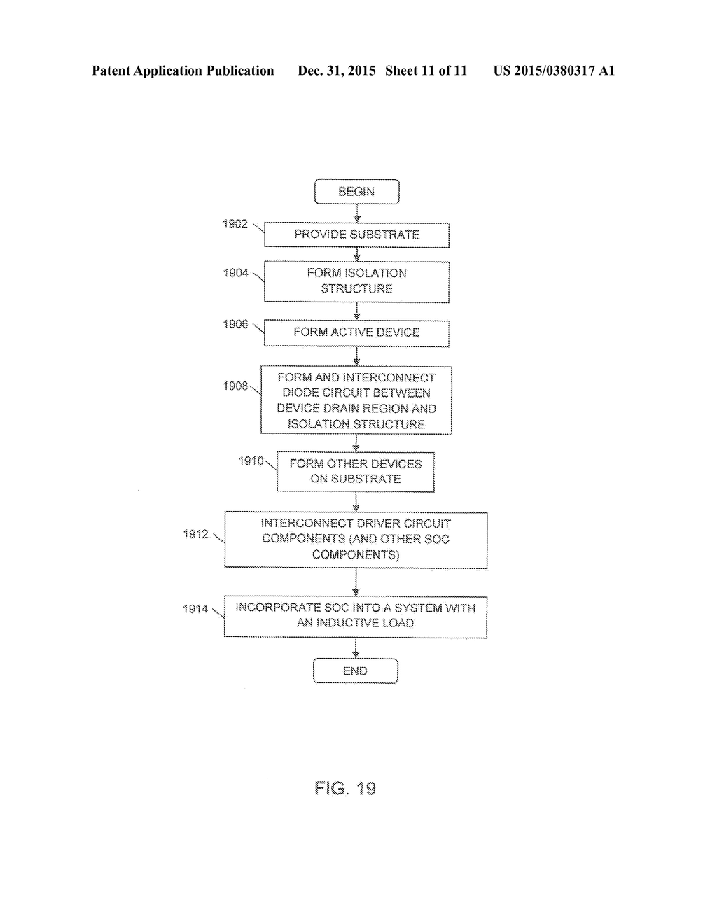 SEMICONDUCTOR DEVICE AND DRIVER CIRCUIT WITH DRAIN AND ISOLATION STRUCTURE     INTERCONNECTED THROUGH A DIODE CIRCUIT, AND METHOD OF MANUFACTURE THEREOF - diagram, schematic, and image 12