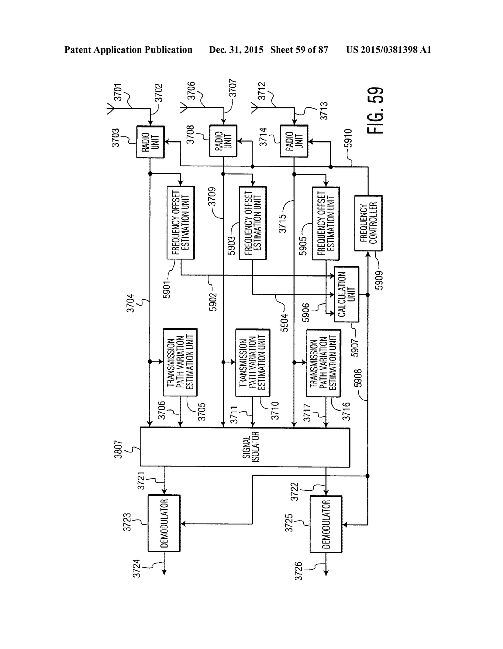 TRANSMISSION AND RECEPTION SIGNAL PROCESSOR AND METHOD - diagram, schematic, and image 60