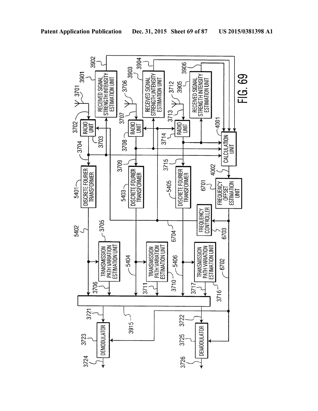 TRANSMISSION AND RECEPTION SIGNAL PROCESSOR AND METHOD - diagram, schematic, and image 70