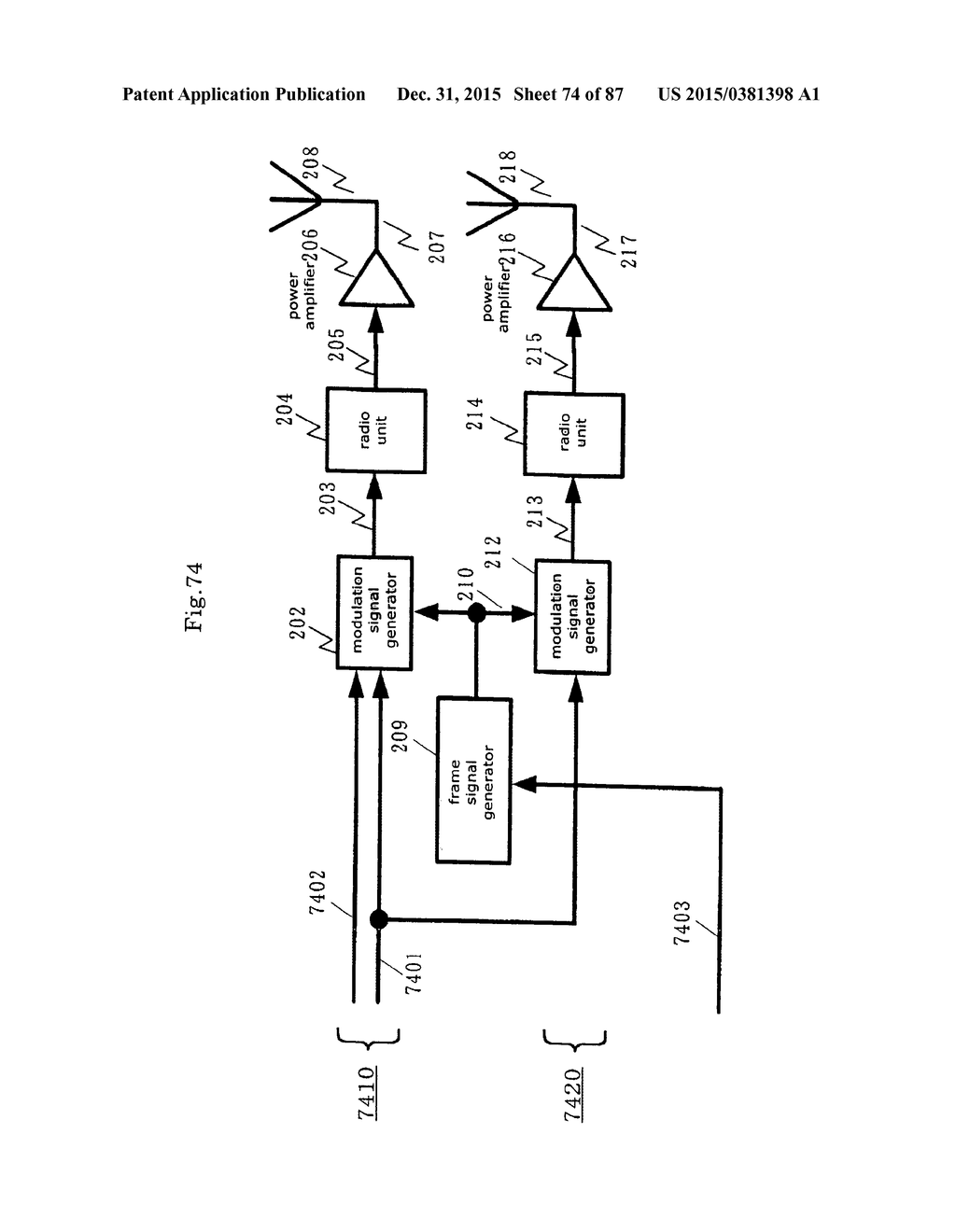 TRANSMISSION AND RECEPTION SIGNAL PROCESSOR AND METHOD - diagram, schematic, and image 75