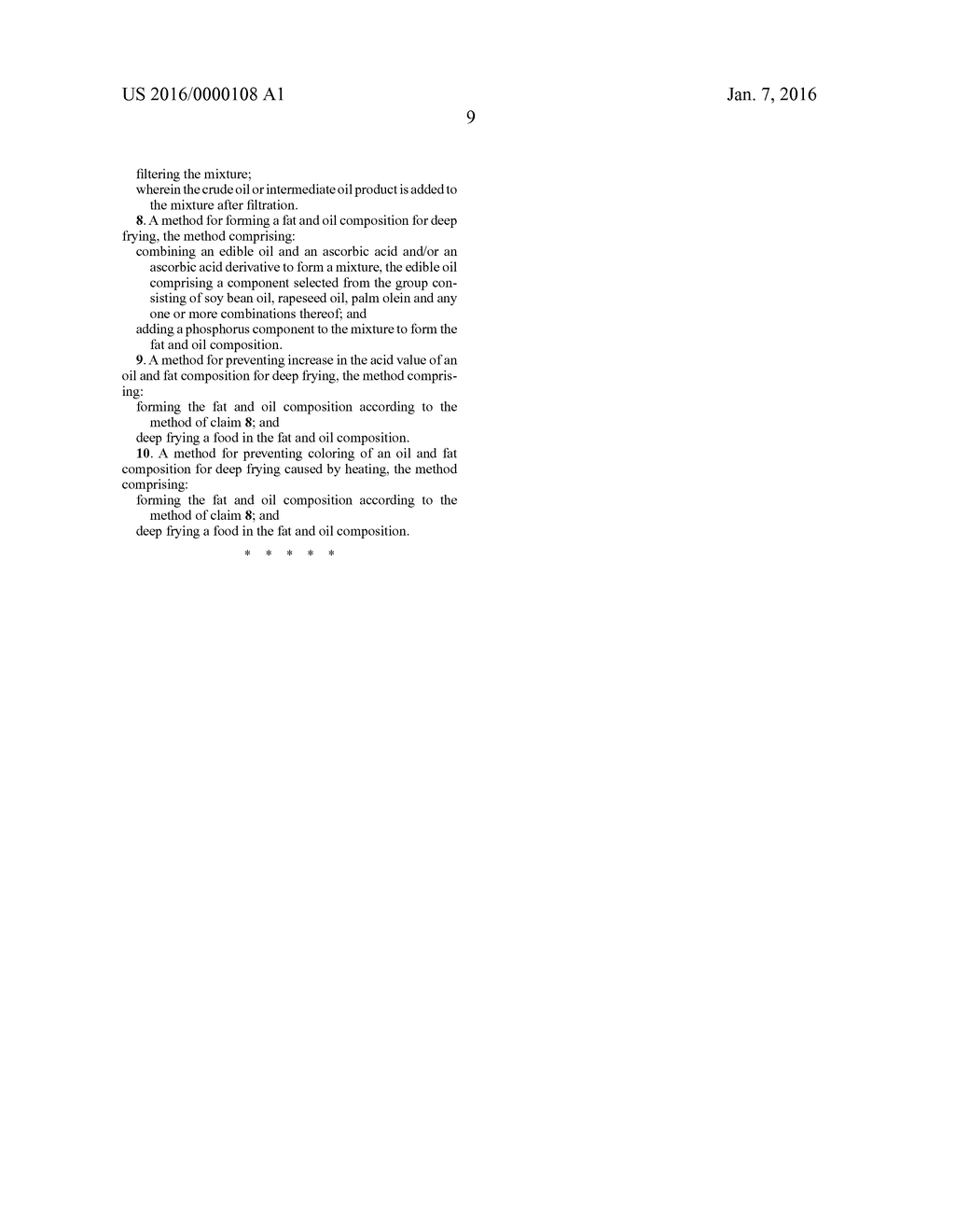 Oil and Fat Composition for Deep Frying - diagram, schematic, and image 10