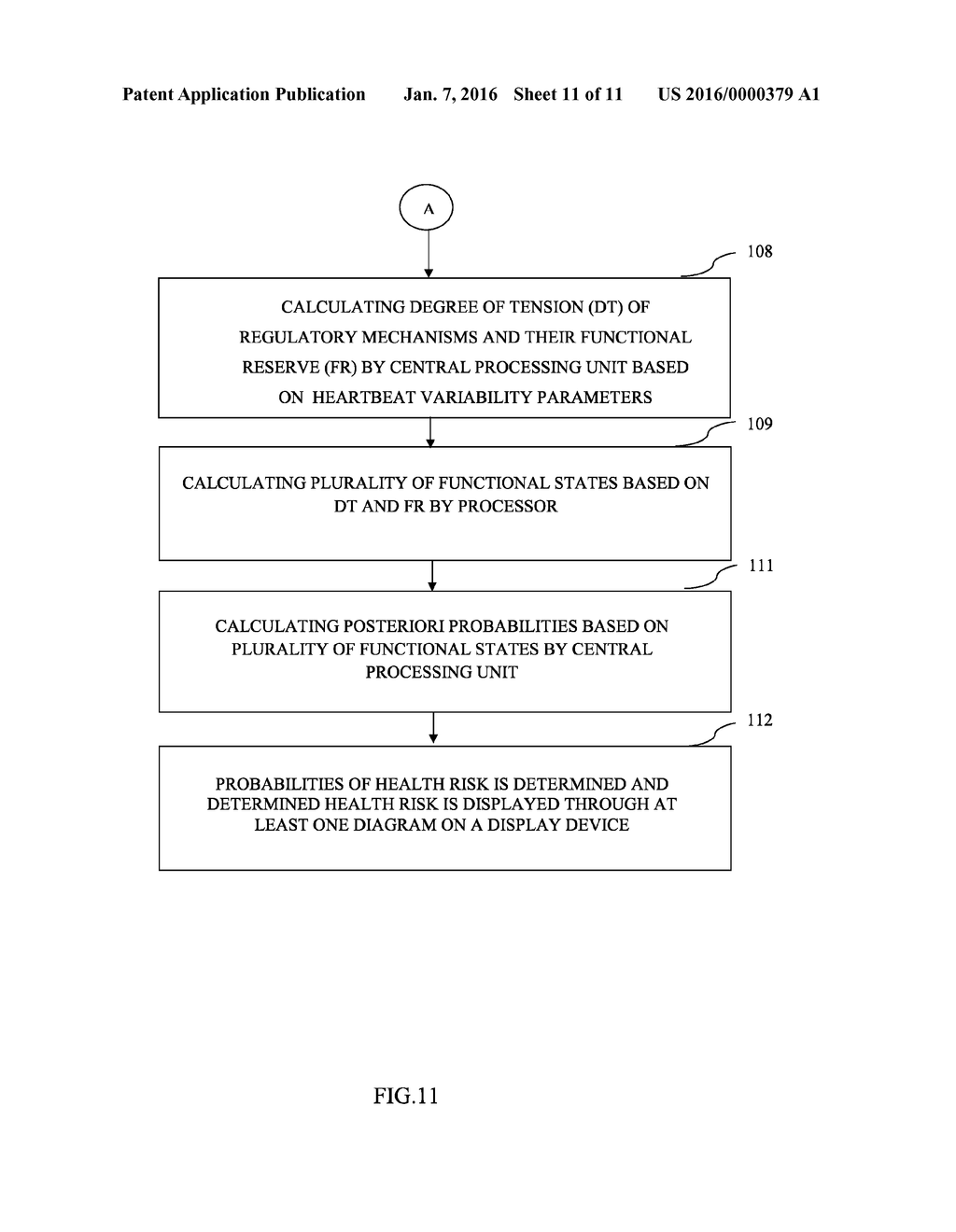 METHOD AND APPARATUS FOR DYNAMIC ASSESSMENT AND PROGNOSIS OF THE RISKS OF     DEVELOPING PATHOLOGICAL STATES - diagram, schematic, and image 12