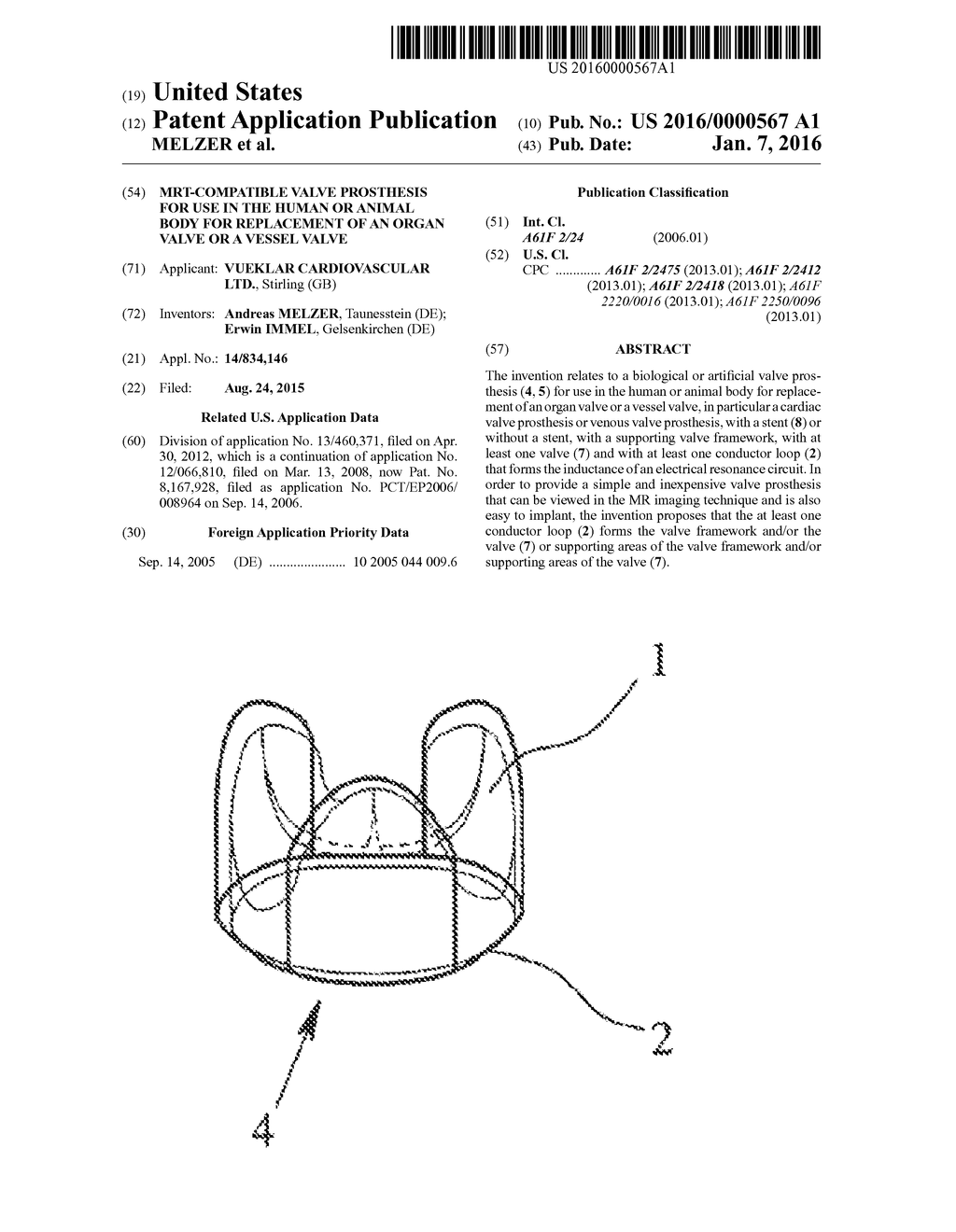 MRT-COMPATIBLE VALVE PROSTHESIS FOR USE IN THE HUMAN OR ANIMAL BODY FOR     REPLACEMENT OF AN ORGAN VALVE OR A VESSEL VALVE - diagram, schematic, and image 01