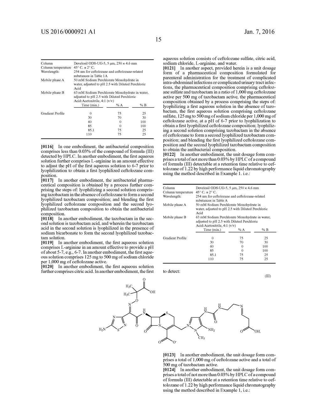 CEFTOLOZANE ANTIBIOTIC COMPOSITIONS - diagram, schematic, and image 31