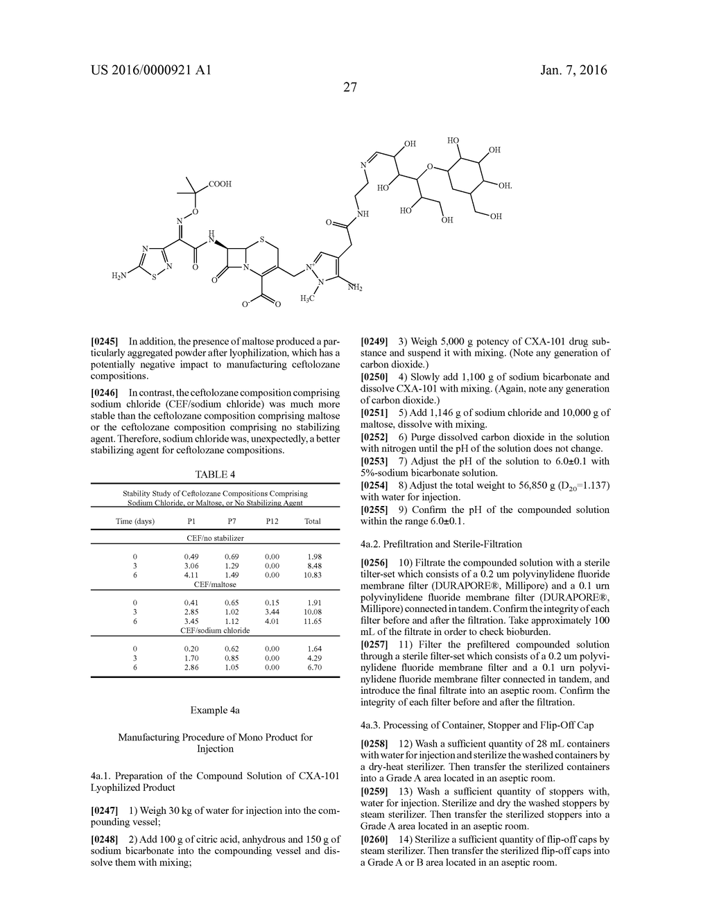 CEFTOLOZANE ANTIBIOTIC COMPOSITIONS - diagram, schematic, and image 43