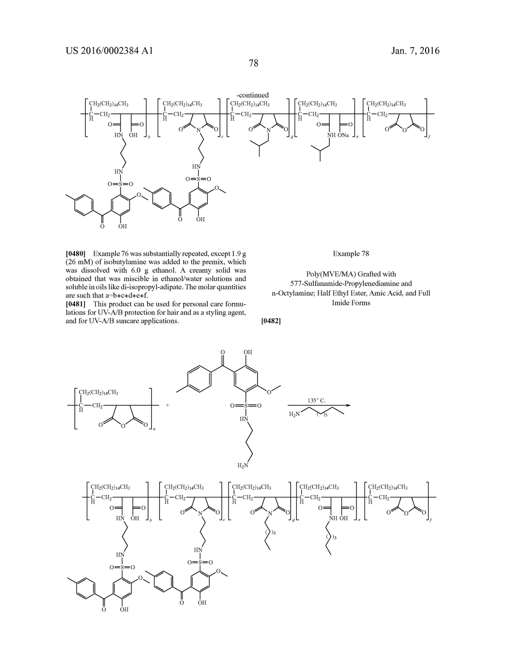 UV-ABSORBING POLYMERS AND FORMULATIONS THEREOF - diagram, schematic, and image 77