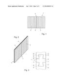 BUILDING ELEMENT COMPOSED OF TWO PANELS WITH A COUPLING STRIP diagram and image