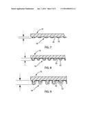 BUILDING MEMBRANE WITH DRAINAGE MATRIX AND HORIZONTAL ADHESIVE PORTIONS diagram and image