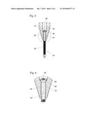 NOZZLE AND FASTENING ELEMENT FOR FASTENING A MATERIAL LAYER diagram and image