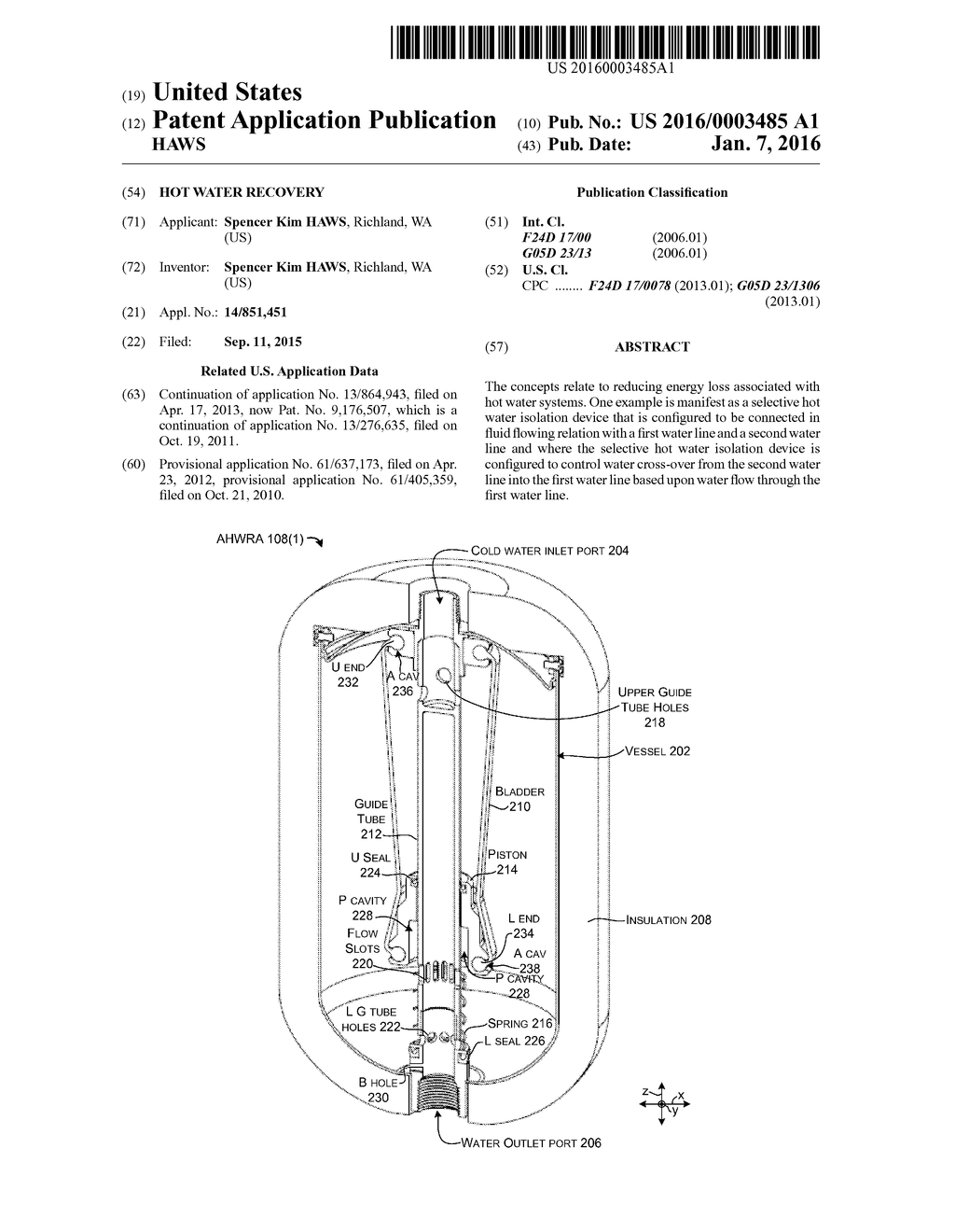 HOT WATER RECOVERY - diagram, schematic, and image 01