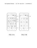 MOBILE TERMINAL FOR CONTROLLING ICONS DISPLAYED ON TOUCH SCREEN AND METHOD     THEREFOR diagram and image