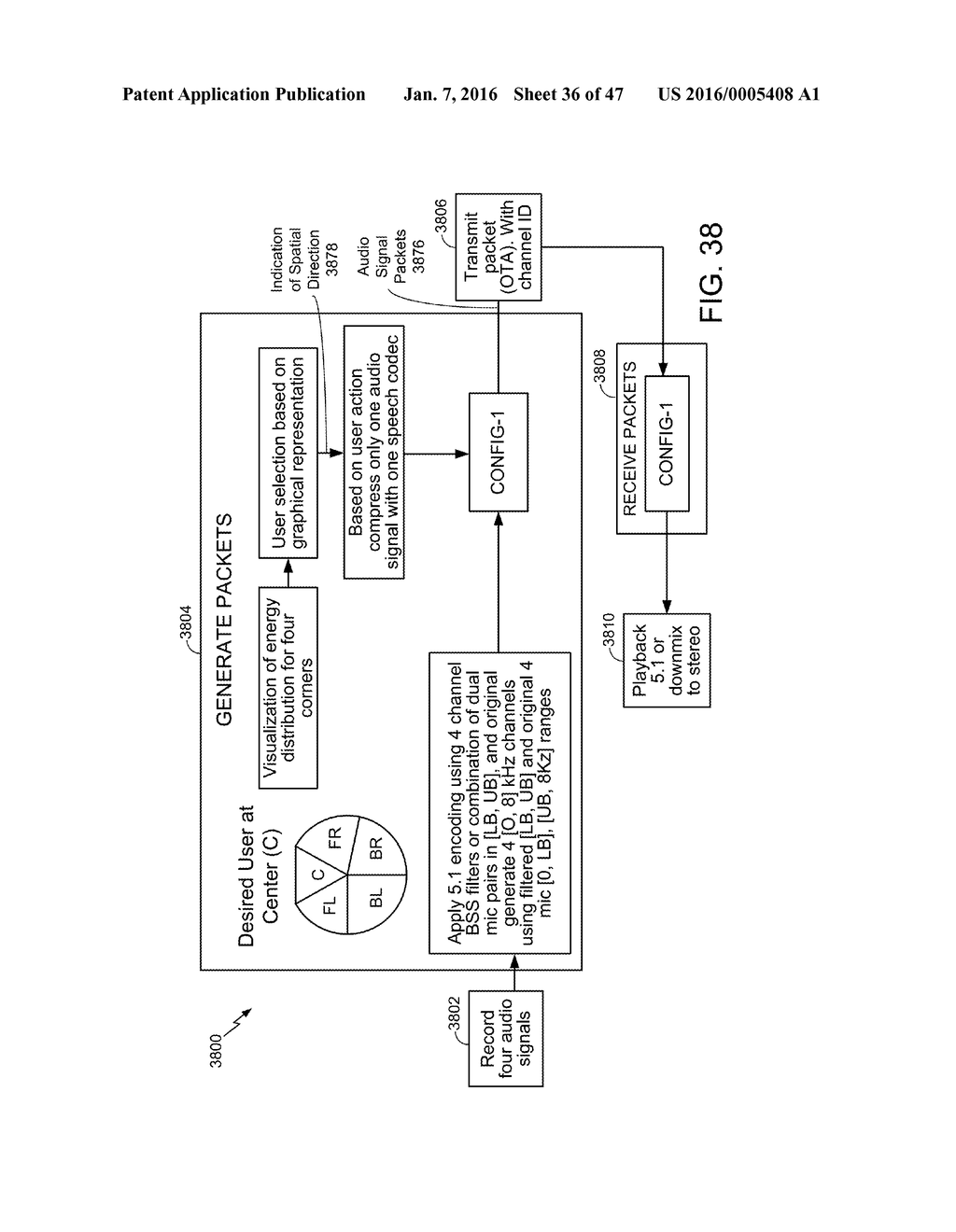 THREE-DIMENSIONAL SOUND COMPRESSION AND OVER-THE-AIR-TRANSMISSION DURING A     CALL - diagram, schematic, and image 37