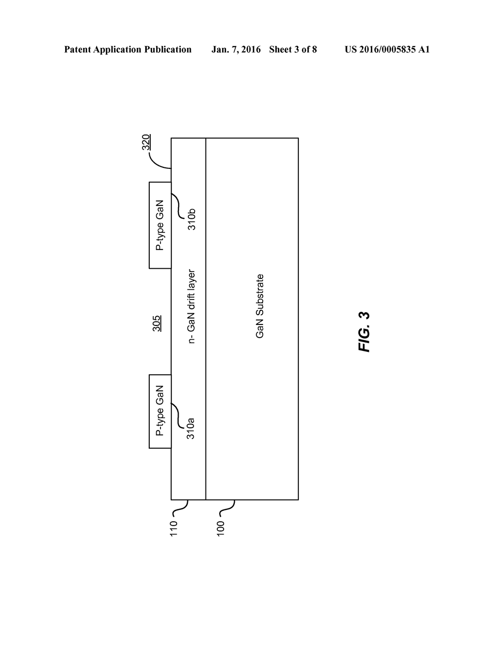 METHOD OF FABRICATING A MERGED P-N JUNCTION AND SCHOTTKY DIODE WITH     REGROWN GALLIUM NITRIDE LAYER - diagram, schematic, and image 04