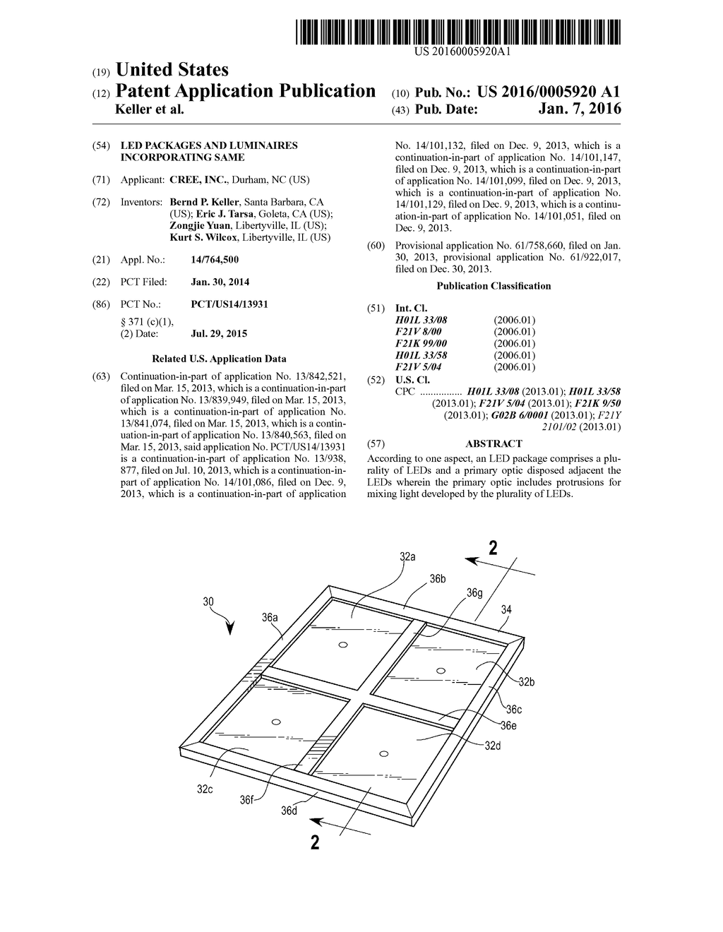 LED Packages and Luminaires Incorporating Same - diagram, schematic, and image 01