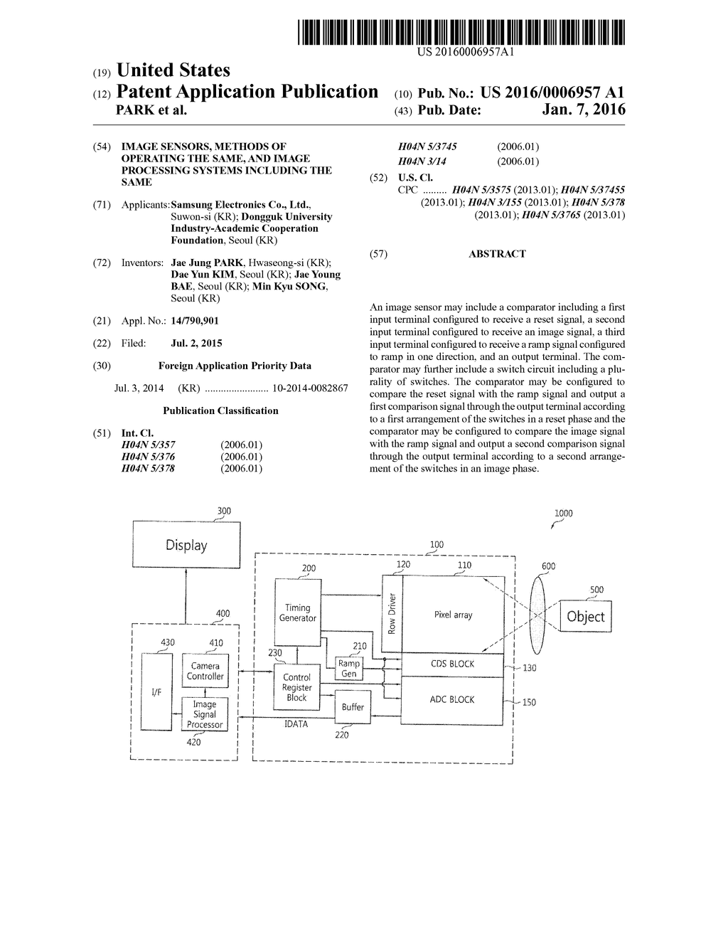 IMAGE SENSORS, METHODS OF OPERATING THE SAME, AND IMAGE PROCESSING SYSTEMS     INCLUDING THE SAME - diagram, schematic, and image 01