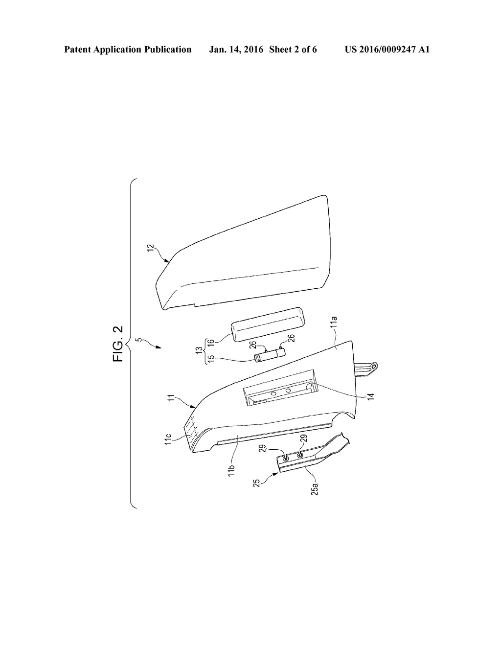 MOUNTING STRUCTURE OF AIR BAG DEVICE ON VEHICLE BODY - diagram, schematic, and image 03