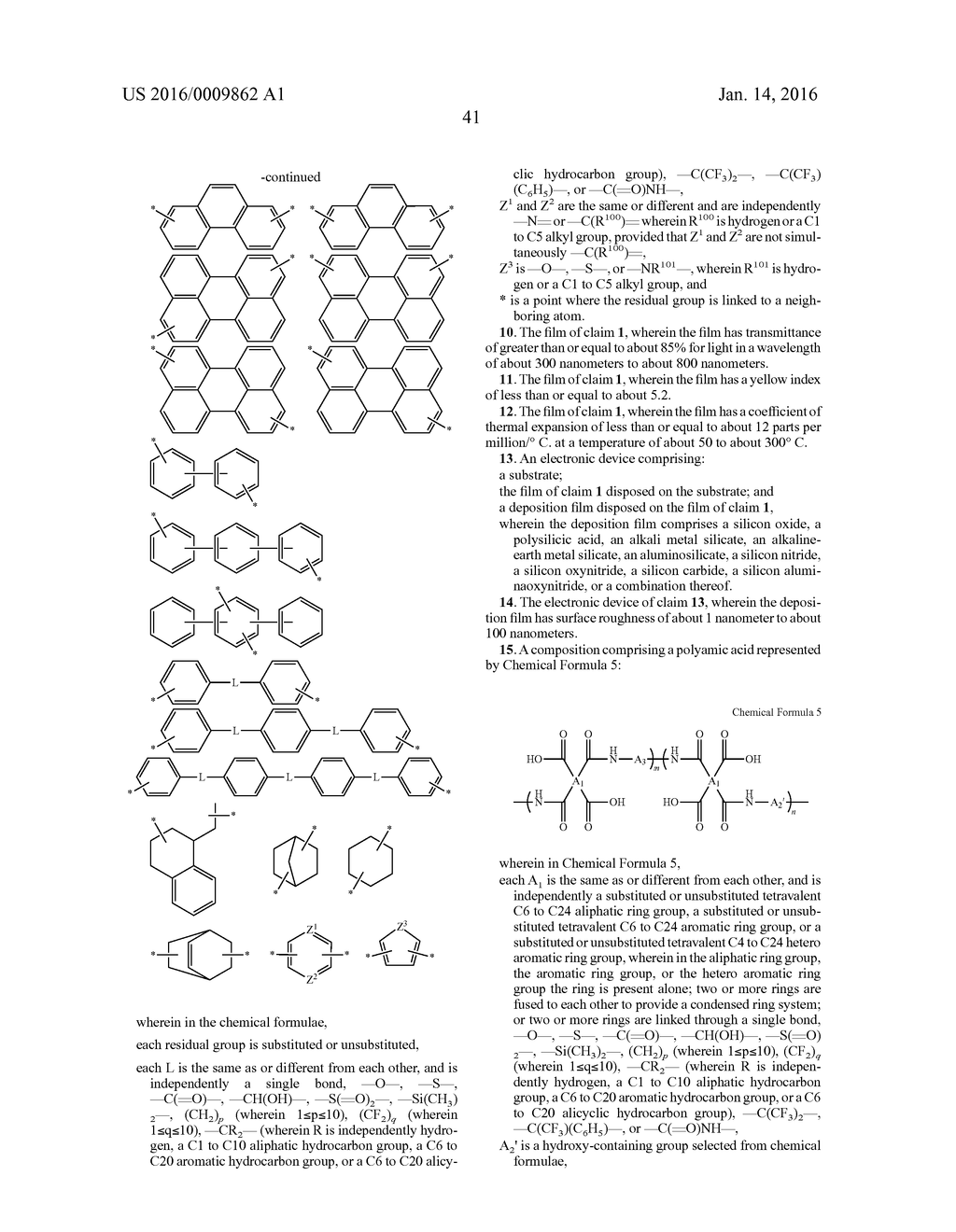 TRANSPARENT POLYMER FILM AND ELECTRONIC DEVICE INCLUDING THE SAME - diagram, schematic, and image 45