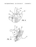 LOCKING PIN FOR A T-RAIL MOUNT FOR A PORTABLE LIGHT AND MOVABLE, LOCKABLE     HANDLES FOR THE SAME diagram and image