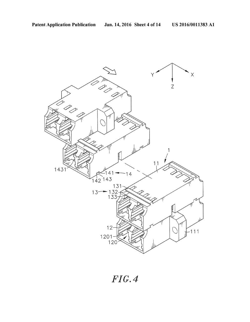 STACKABLE OPTICAL FIBER ADAPTER - diagram, schematic, and image 05