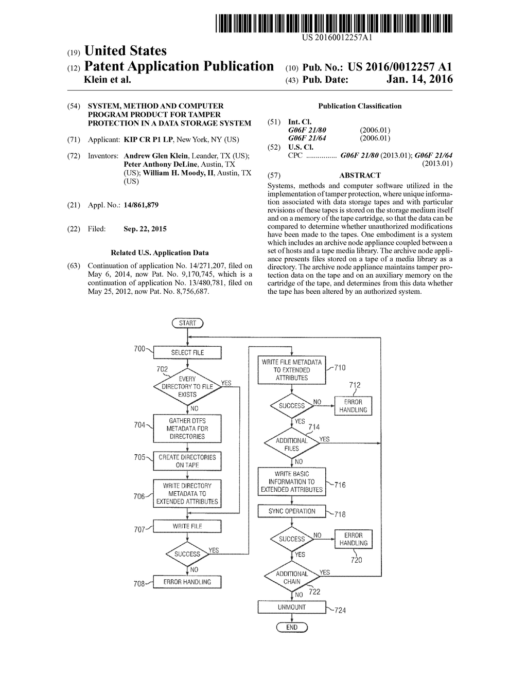 System, Method and Computer Program Product for Tamper Protection in a     Data Storage System - diagram, schematic, and image 01