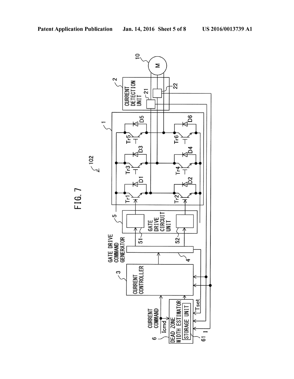 MOTOR DRIVE DEVICE HAVING FUNCTION OF ESTIMATING DEAD TIME IN OUTPUT STAGE - diagram, schematic, and image 06