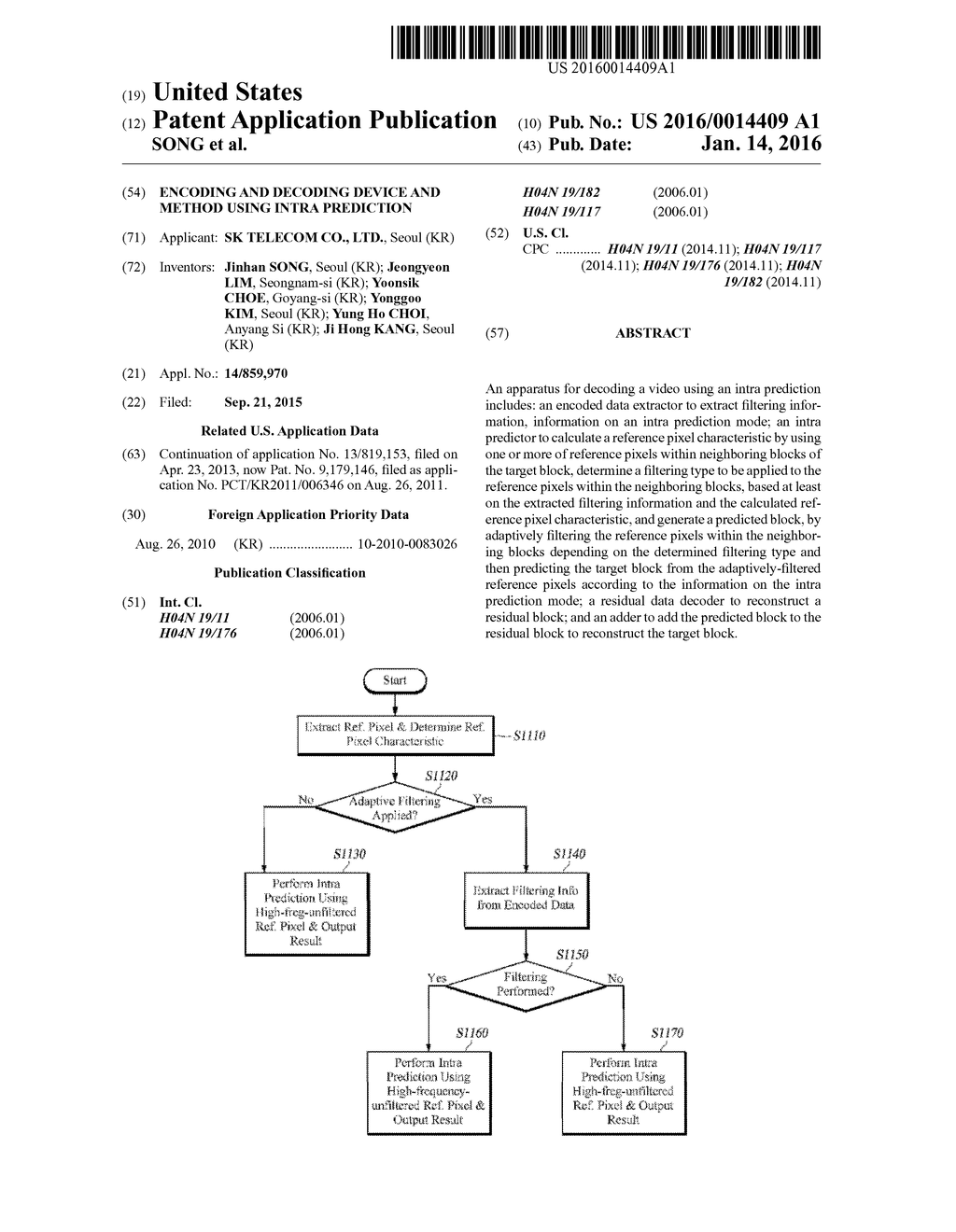 ENCODING AND DECODING DEVICE AND METHOD USING INTRA PREDICTION - diagram, schematic, and image 01