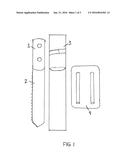 Technology to fasten or attach a squeegee to a duct knife or duct knife     sheath diagram and image