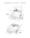 MOTOR VEHICLE SEAT HAVING A REVERSIBLE SITTING PART WITH AN OPENING FOR     THE PASSAGE OF A BASE FOR SECURING A SAFETY BELT diagram and image