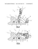 FIXATION DEVICE COMPRISING A TOGGLE JOINT, FOR AN AIRCRAFT SEAT diagram and image