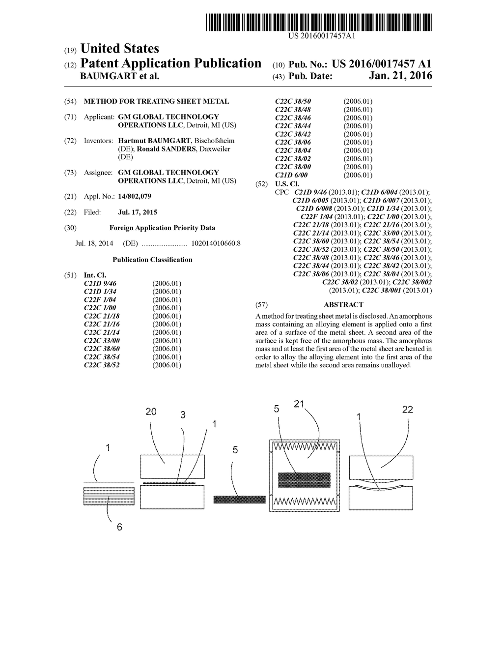 METHOD FOR TREATING SHEET METAL - diagram, schematic, and image 01