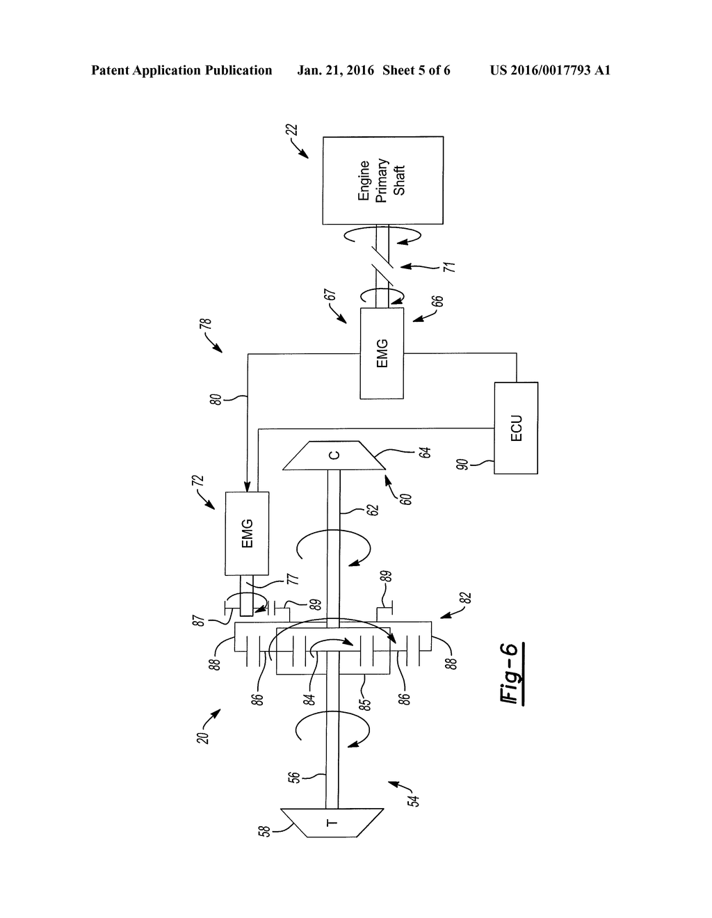 Turbocharger with Electrically Coupled Fully Variable Turbo-Compound     Capability and Method of Controlling the Same - diagram, schematic, and image 06