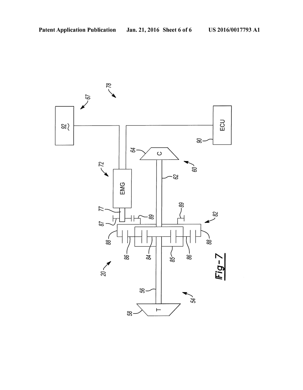 Turbocharger with Electrically Coupled Fully Variable Turbo-Compound     Capability and Method of Controlling the Same - diagram, schematic, and image 07