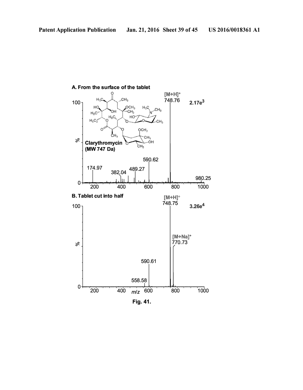 SYSTEM AND METHODS FOR IONIZING COMPOUNDS USING MATRIX-ASSISTANCE FOR MASS     SPECTROMETRY AND ION MOBILITY SPECTROMETRY - diagram, schematic, and image 40