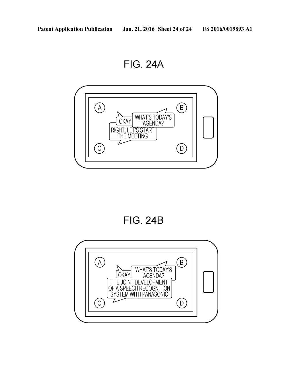 METHOD FOR CONTROLLING SPEECH-RECOGNITION TEXT-GENERATION SYSTEM AND     METHOD FOR CONTROLLING MOBILE TERMINAL - diagram, schematic, and image 25