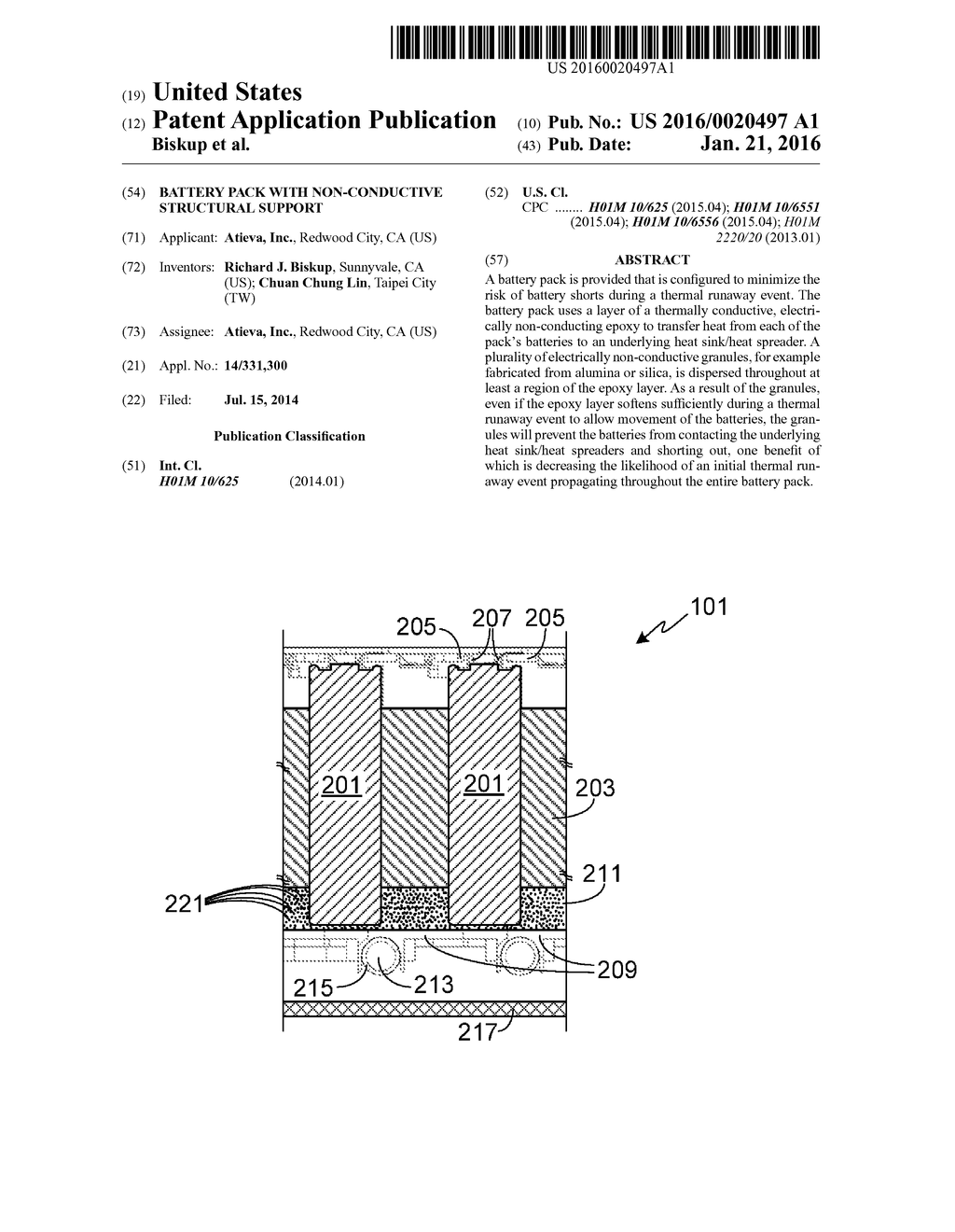 Battery Pack with Non-Conductive Structural Support - diagram, schematic, and image 01