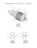 ELECTRICAL MACHINE ROTOR PROVIDED WITH AT LEAST ONE  HOOP FOR RETENTION OF     THE CHIGNONS OF THE WINDING, AND CORRESPONDING ELECTRICAL MACHINE diagram and image