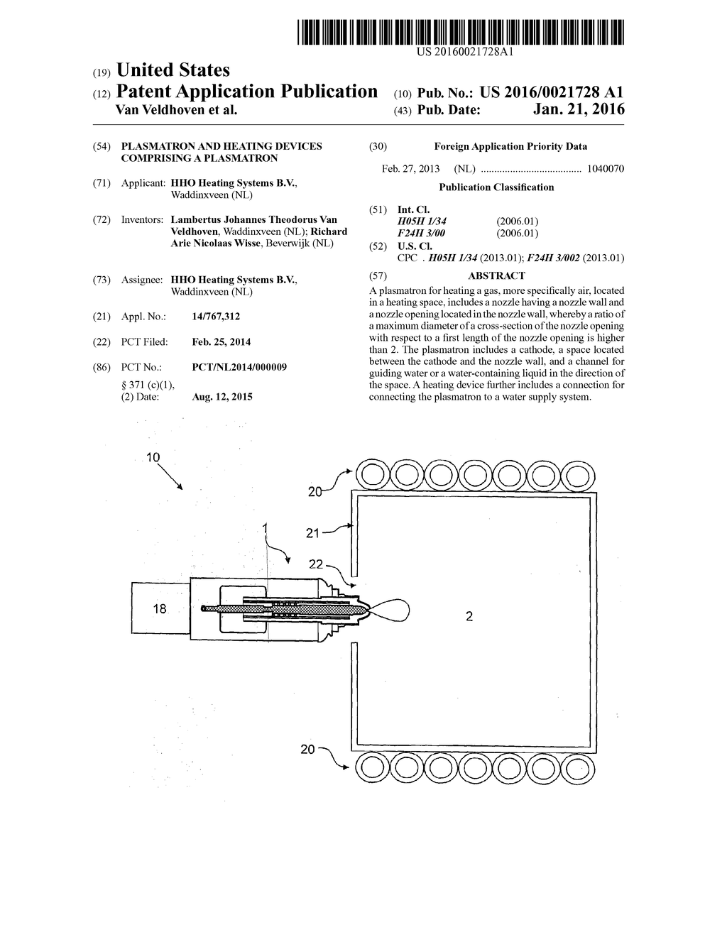 PLASMATRON AND HEATING DEVICES COMPRISING A PLASMATRON - diagram, schematic, and image 01