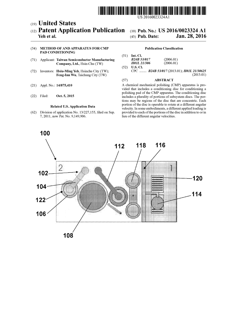 METHOD OF AND APPARATUS FOR CMP PAD CONDITIONING - diagram, schematic, and image 01