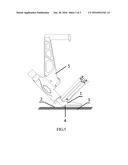 Spring biased lever for opening a moveable member of an adapter for a     flooring nail gun diagram and image