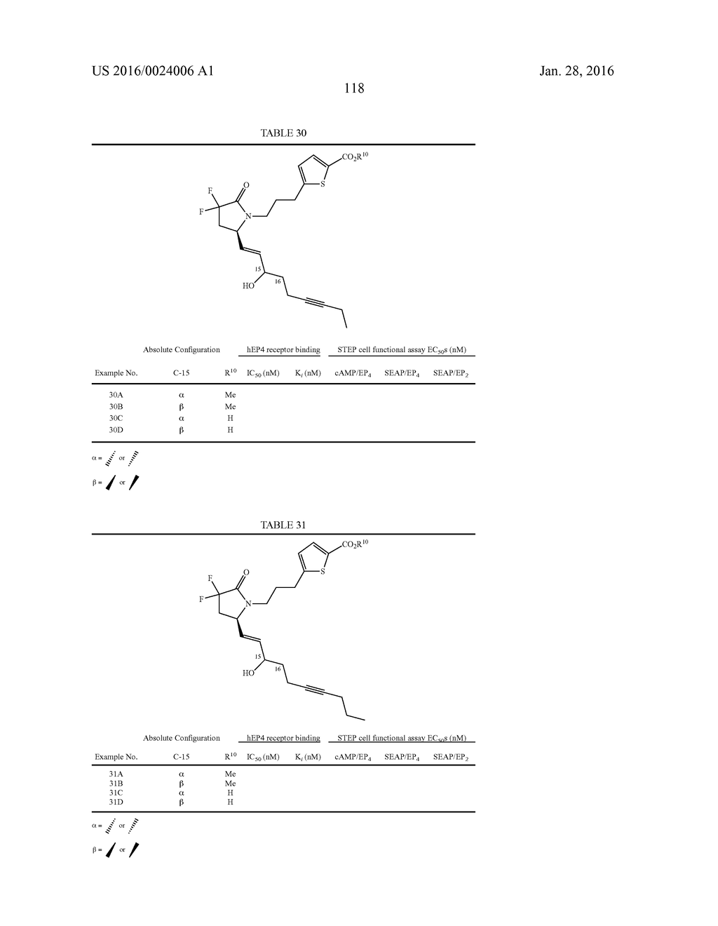 DIFLUOROLACTAM COMPOUNDS AS EP4 RECEPTOR-SELECTIVE AGONISTS FOR USE IN THE     TREATMENT OF EP4-MEDIATED DISEASES AND CONDITIONS - diagram, schematic, and image 120