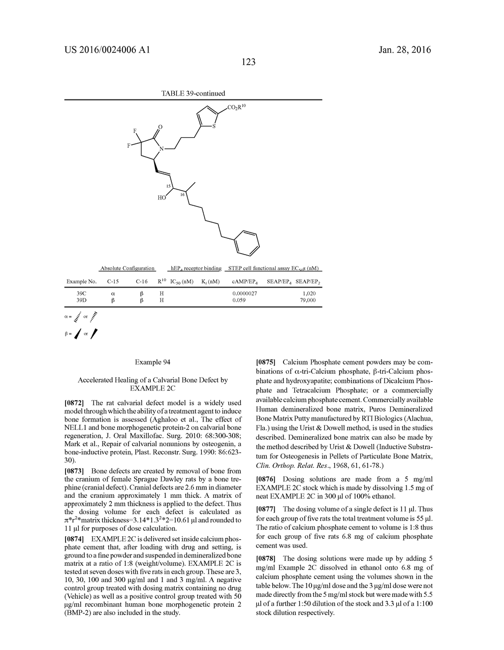 DIFLUOROLACTAM COMPOUNDS AS EP4 RECEPTOR-SELECTIVE AGONISTS FOR USE IN THE     TREATMENT OF EP4-MEDIATED DISEASES AND CONDITIONS - diagram, schematic, and image 125