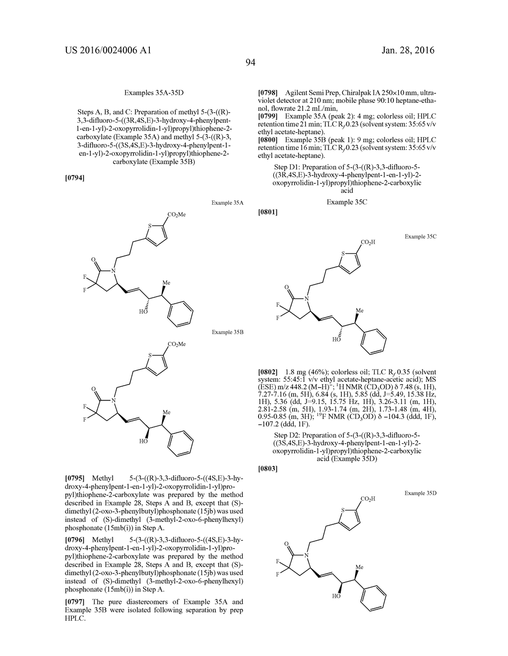 DIFLUOROLACTAM COMPOUNDS AS EP4 RECEPTOR-SELECTIVE AGONISTS FOR USE IN THE     TREATMENT OF EP4-MEDIATED DISEASES AND CONDITIONS - diagram, schematic, and image 96