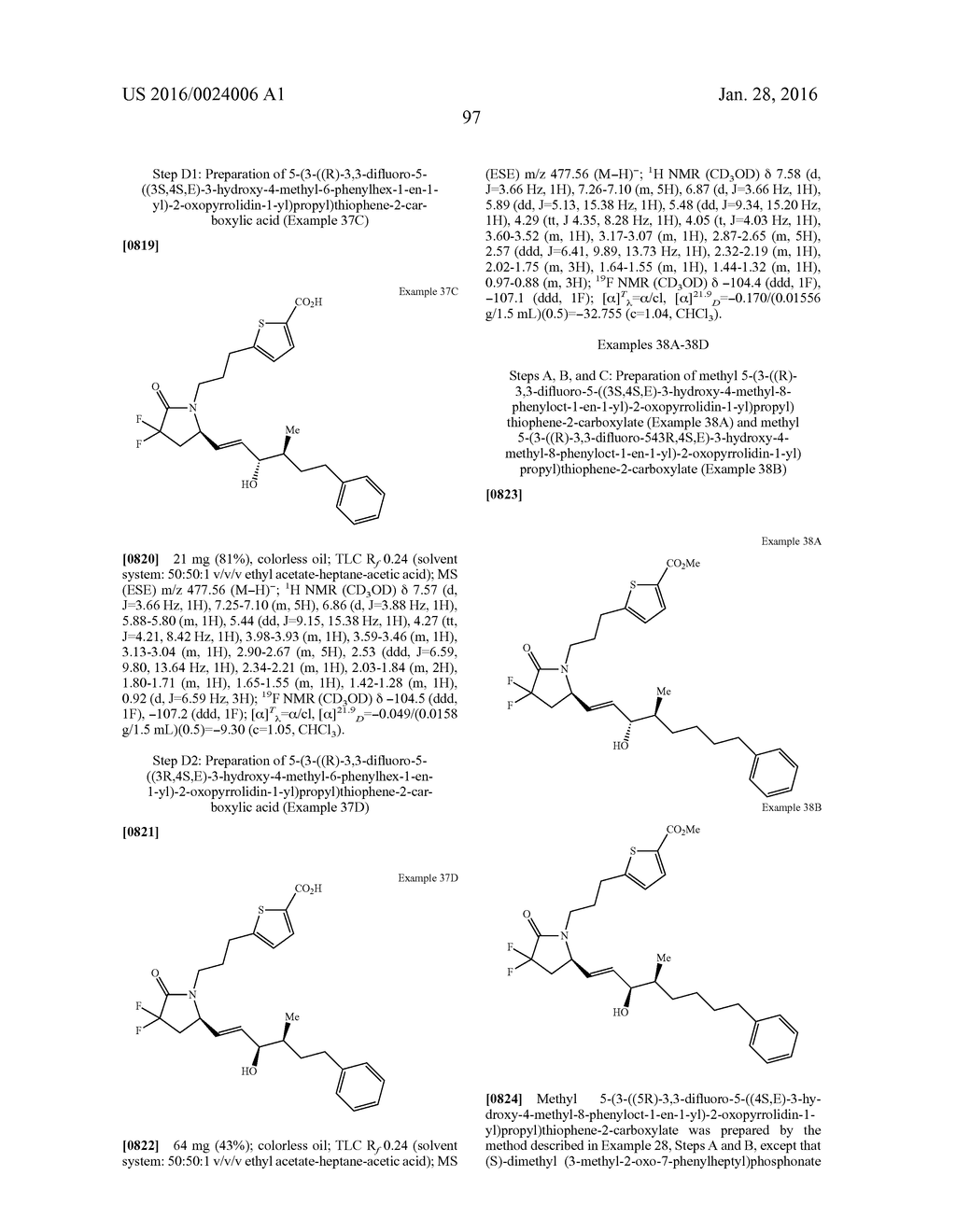 DIFLUOROLACTAM COMPOUNDS AS EP4 RECEPTOR-SELECTIVE AGONISTS FOR USE IN THE     TREATMENT OF EP4-MEDIATED DISEASES AND CONDITIONS - diagram, schematic, and image 99