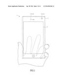HAND-HELD ELECTRONIC DEVICE, TOUCH-SENSING COVER AND COMPUTER-EXECUTED     METHOD diagram and image