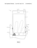 HAND-HELD ELECTRONIC DEVICE, TOUCH-SENSING COVER AND COMPUTER-EXECUTED     METHOD diagram and image