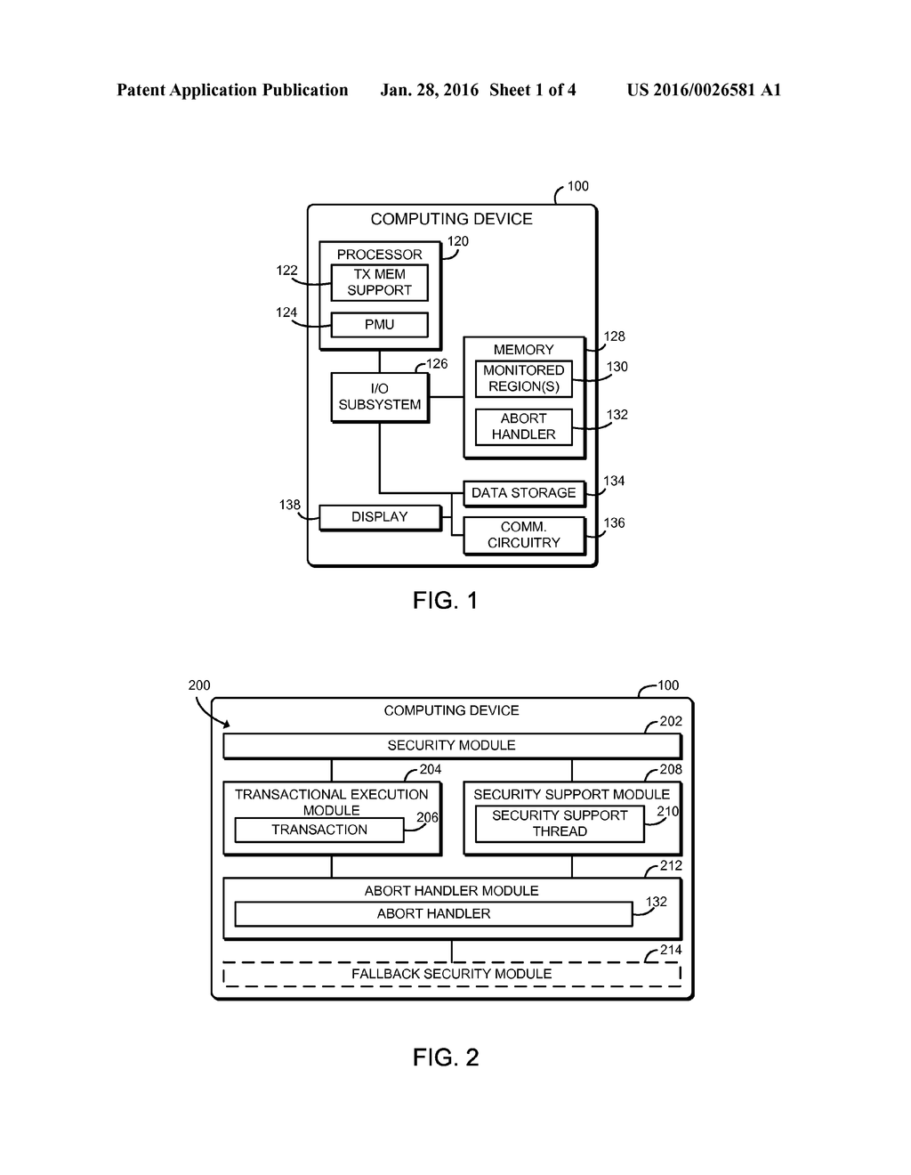 DETECTION OF UNAUTHORIZED MEMORY MODIFICATION AND ACCESS USING     TRANSACTIONAL MEMORY - diagram, schematic, and image 02