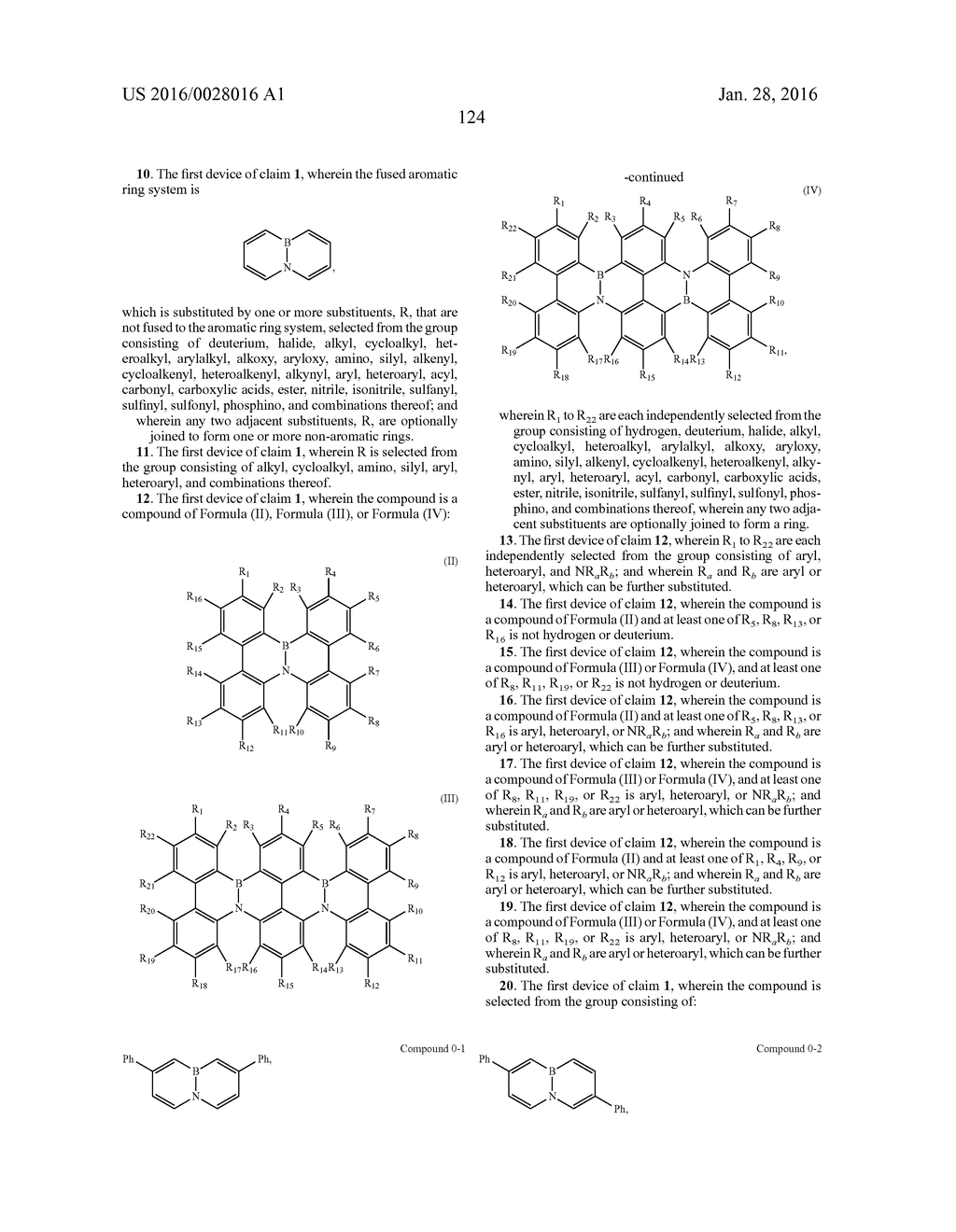 BORON-NITROGEN POLYAROMATIC COMPOUNDS AND THEIR USE IN OLEDS - diagram, schematic, and image 129