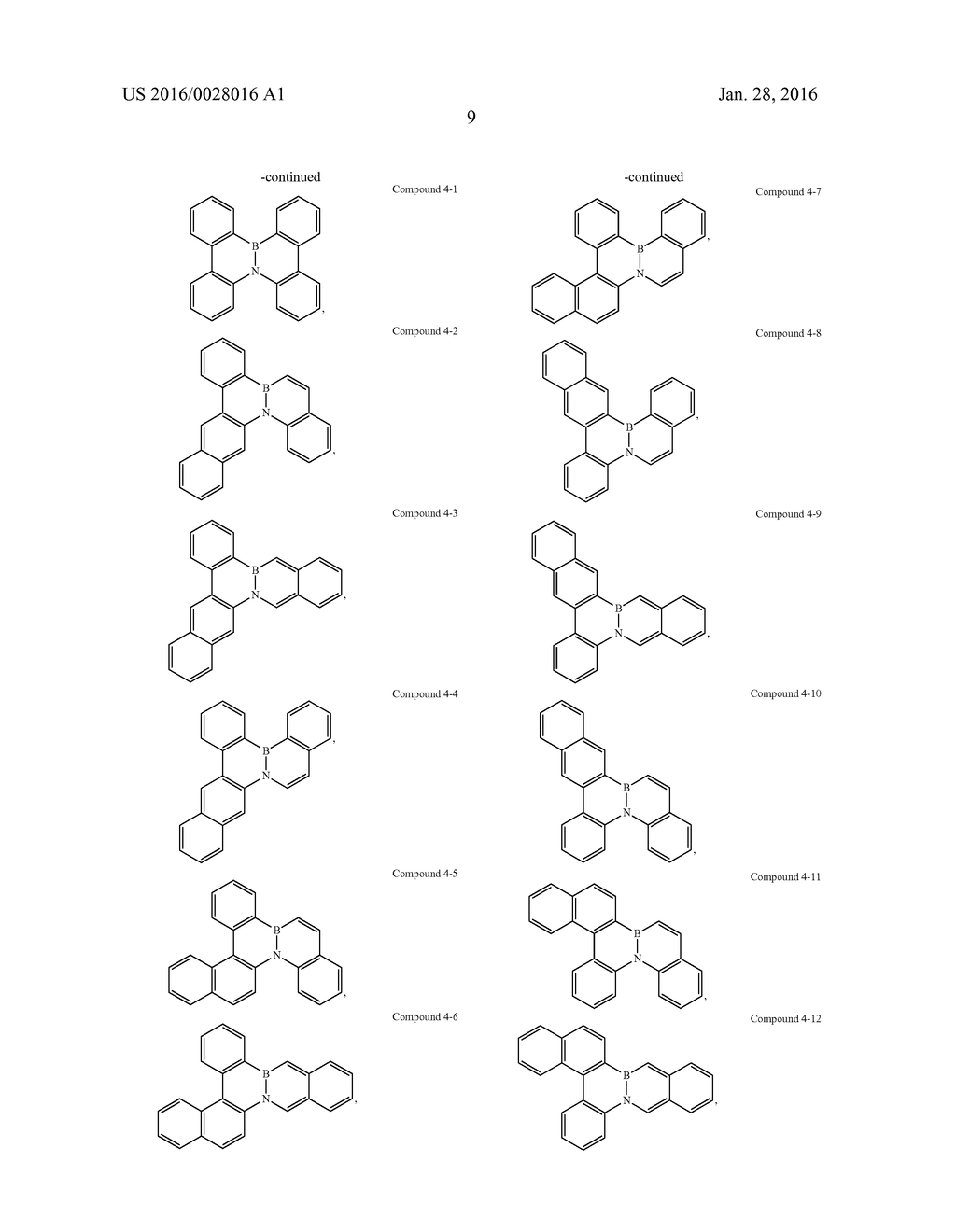 BORON-NITROGEN POLYAROMATIC COMPOUNDS AND THEIR USE IN OLEDS - diagram, schematic, and image 14