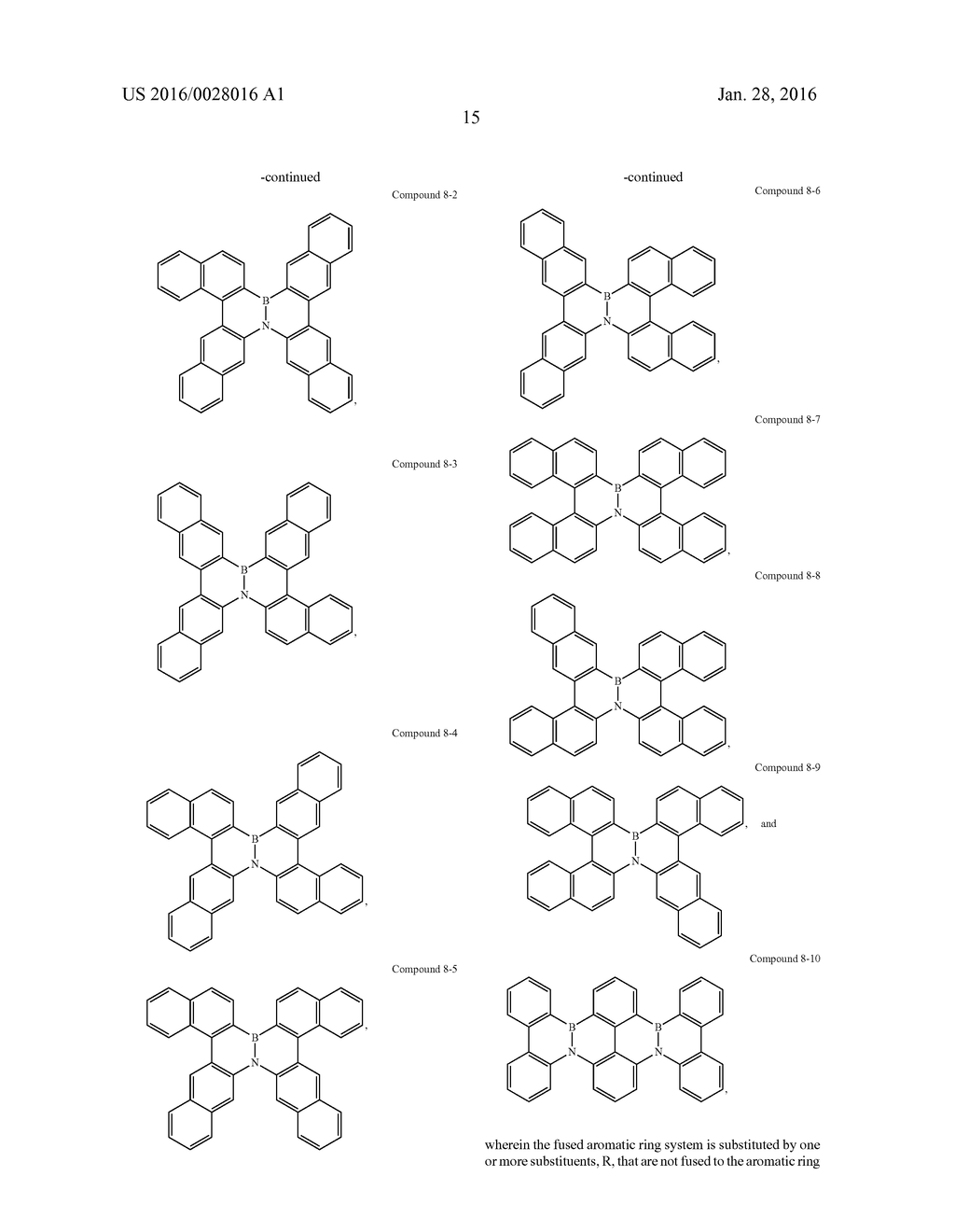 BORON-NITROGEN POLYAROMATIC COMPOUNDS AND THEIR USE IN OLEDS - diagram, schematic, and image 20