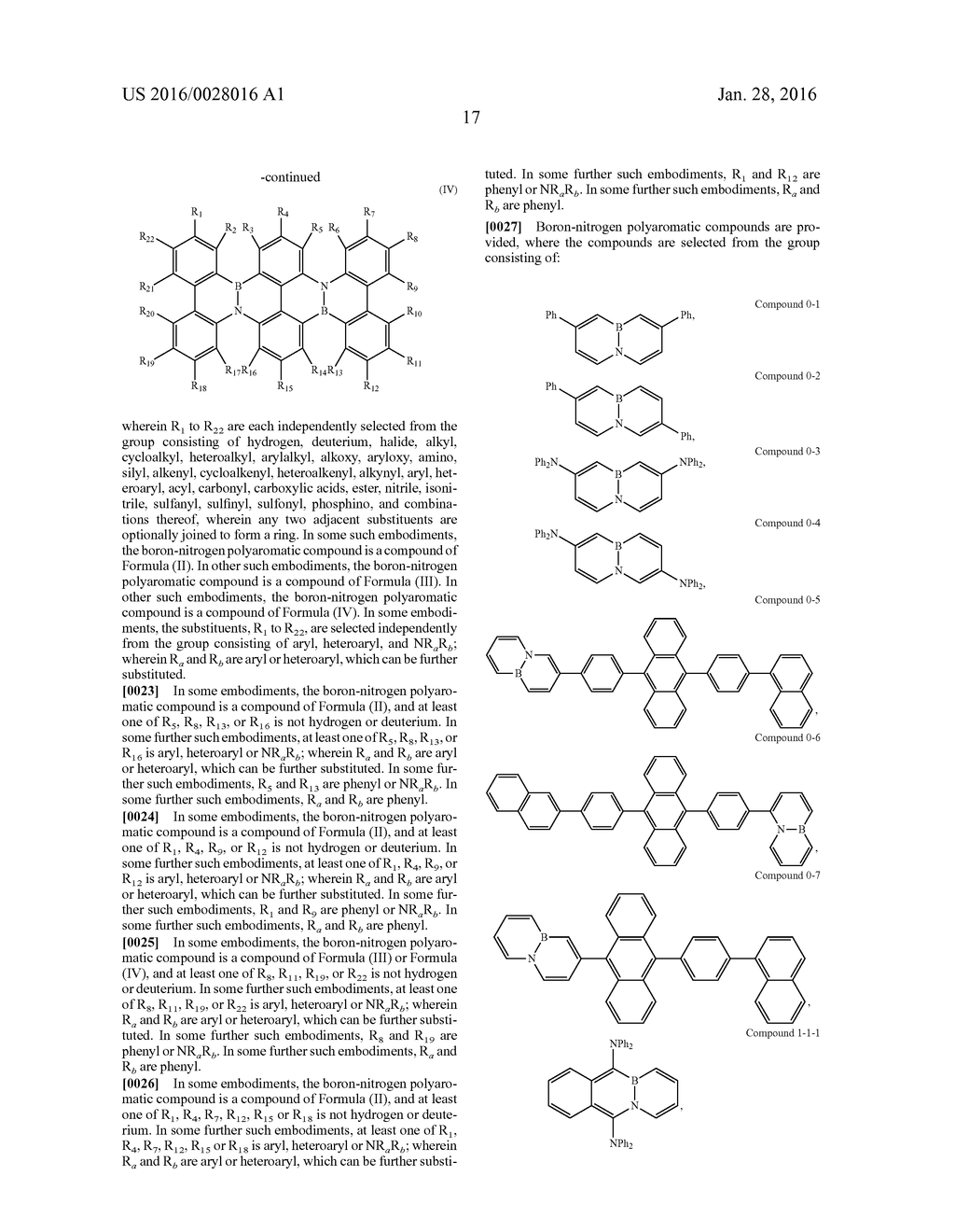 BORON-NITROGEN POLYAROMATIC COMPOUNDS AND THEIR USE IN OLEDS - diagram, schematic, and image 22